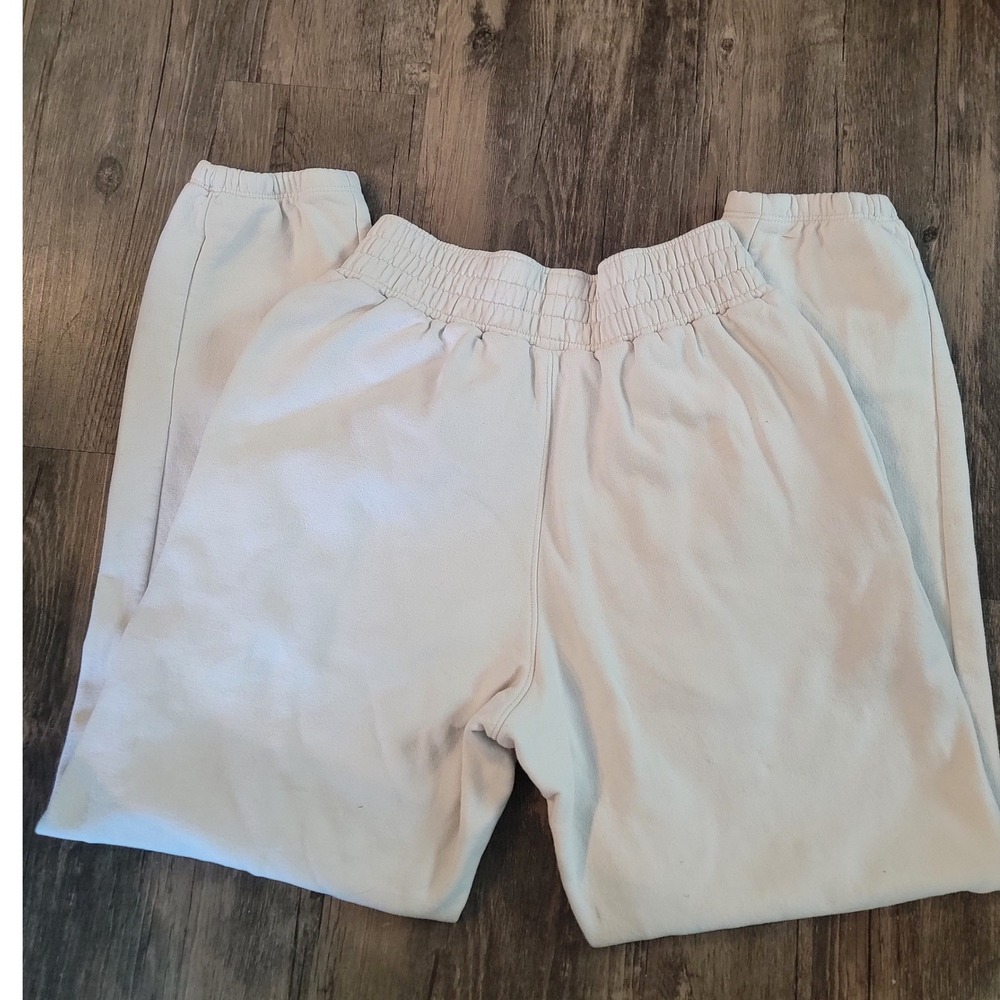 AYR All Year Round Sweatpants XS Cream Off White Joggers Elastic Waist Peru - Picture 3 of 5